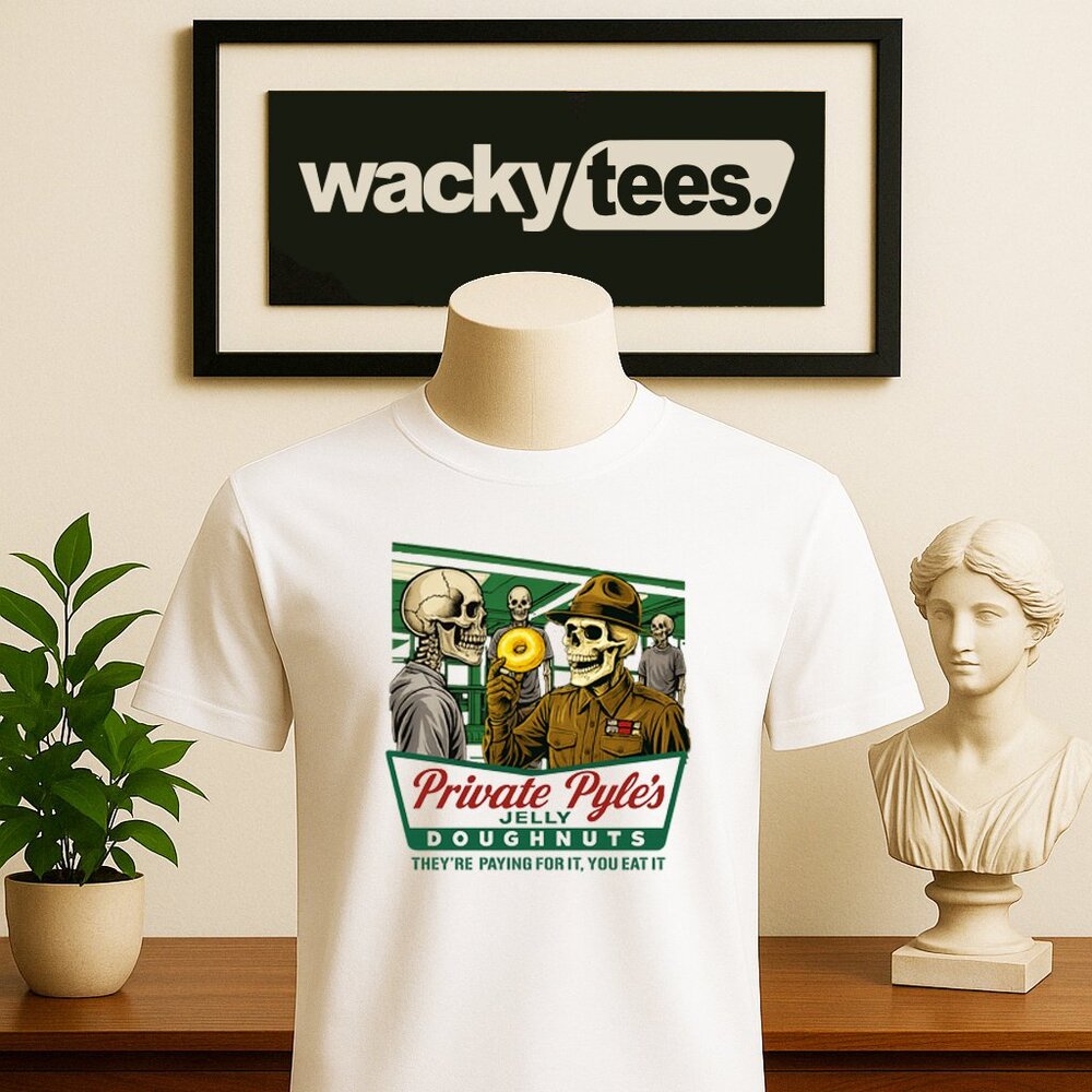 Private Gomer Pyles Jelly Doughnuts Full Metal Jacket 80s White Graphic Tee Shi